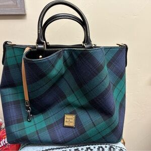 Dooney & Bourne  Navy Tartan Large Barlow